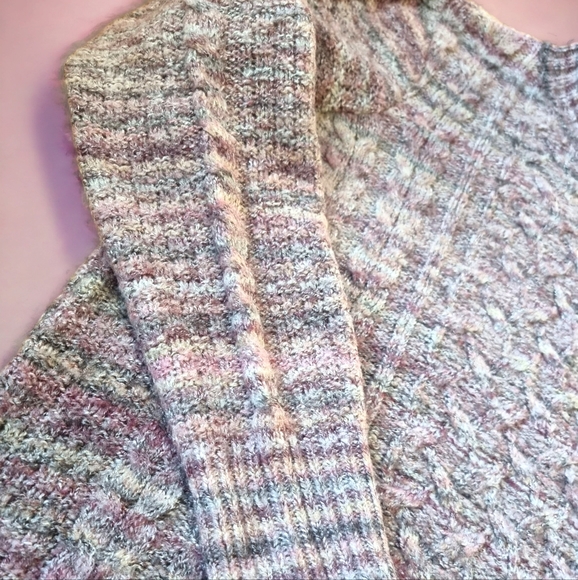 3/$40 Cleo Plum Cable Knit Sweater - Picture 5 of 9